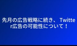 先月の広告戦略に続き、 Twitter広告の可能性について！